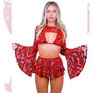 The Lumi Shop Ruby Bronze Sequin Set (4 pcs)